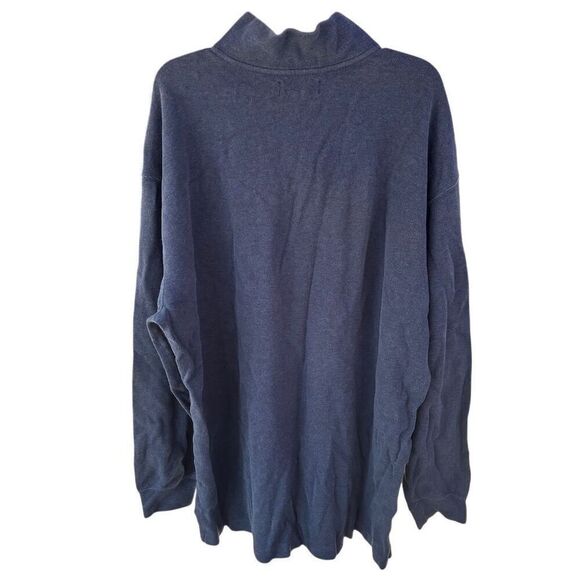Vintage Polo Ralph Lauren Men's 1/4 Zip Pullover Sweater 2XLT Navy Blue - Picture 2 of 4